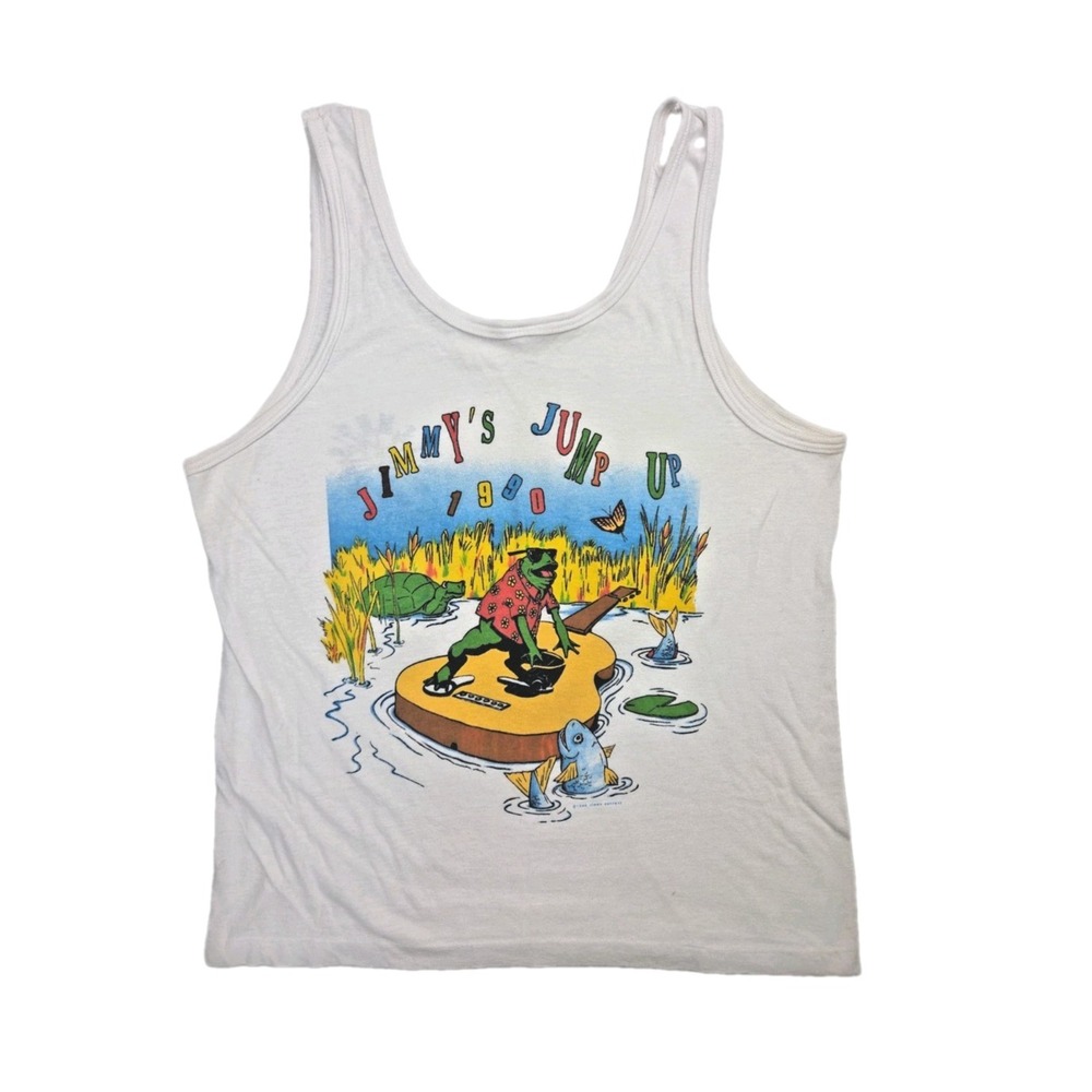 Vintage 1990 Jimmy Buffet Jimmy's Jump Up Tour Tank Top Sleeveless T Shirt Large
